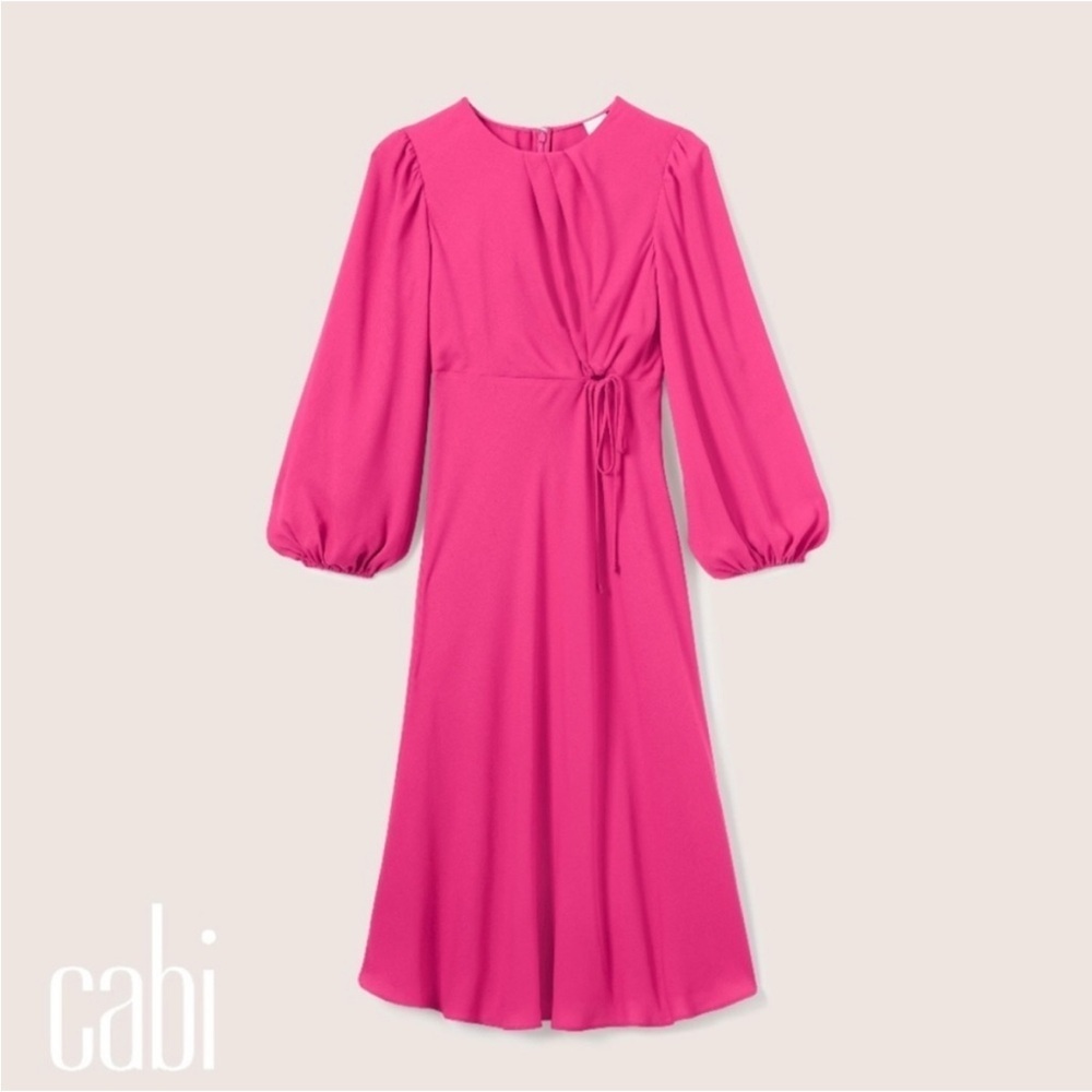 CAbi Delight Flowy Dress Vibrant Fuchsia Women’s Medium NWT - Picture 3 of 14